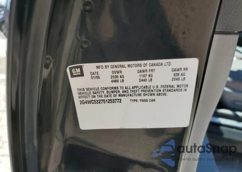 2005 Buick Lacrosse Cx из США, поврежденный, VIN 2G4WC532751253772